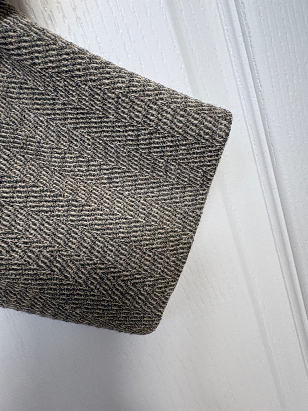 Rena Rowan Women's Taupe Herringbone Blazer Jacket - Picture 9 of 14